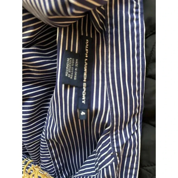 Ralph Lauren Sport Women's Long Sleeve Pinstripe Button Down Shirt Size 4 - Picture 4 of 5